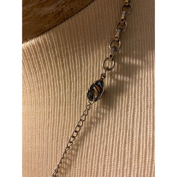 Costume Jewelry, Hand beaded, Multi-strand necklace, Ocean colors, Silver Linked - Picture 5 of 5